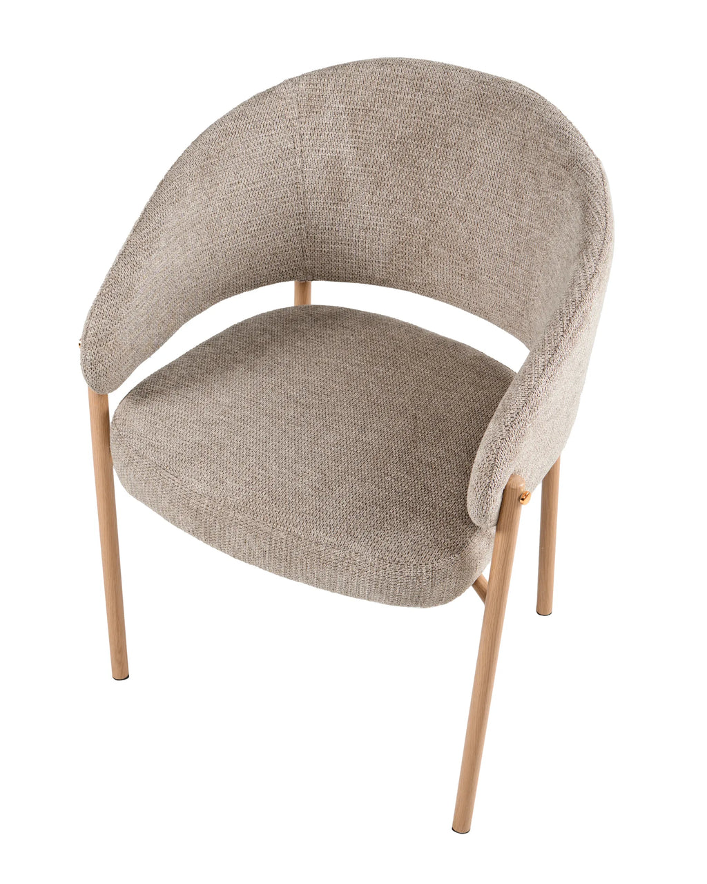 Set of 2 Dining Chairs ZANE Fabric Taupe