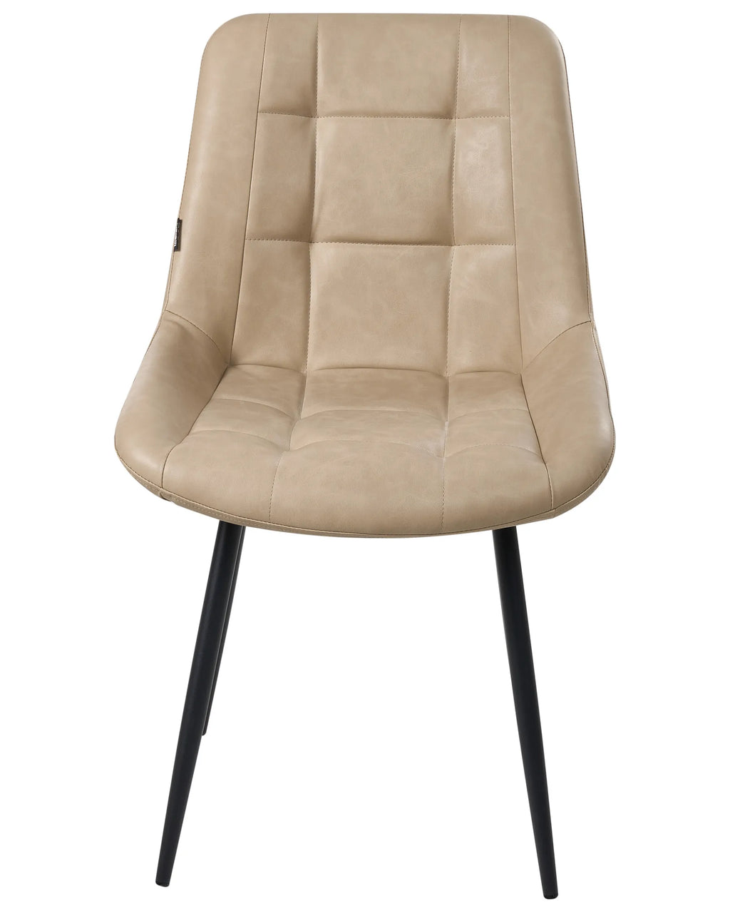 Set of 2 Dining Chairs MELROSE Faux Leather Beige