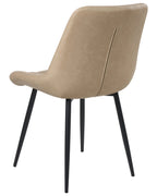 Set of 2 Dining Chairs MELROSE Faux Leather Beige