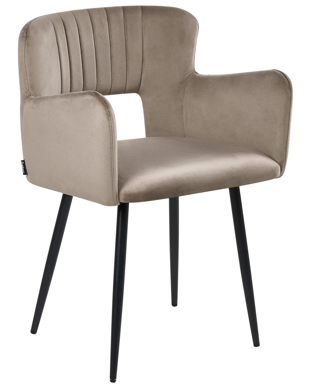 Set of 2 Dining Chairs SANILAC Velvet Taupe