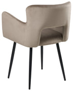 Set of 2 Dining Chairs SANILAC Velvet Taupe