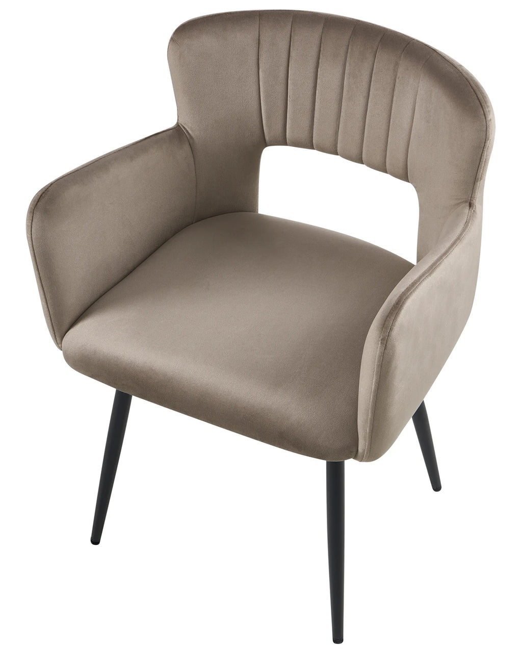 Set of 2 Dining Chairs SANILAC Velvet Taupe