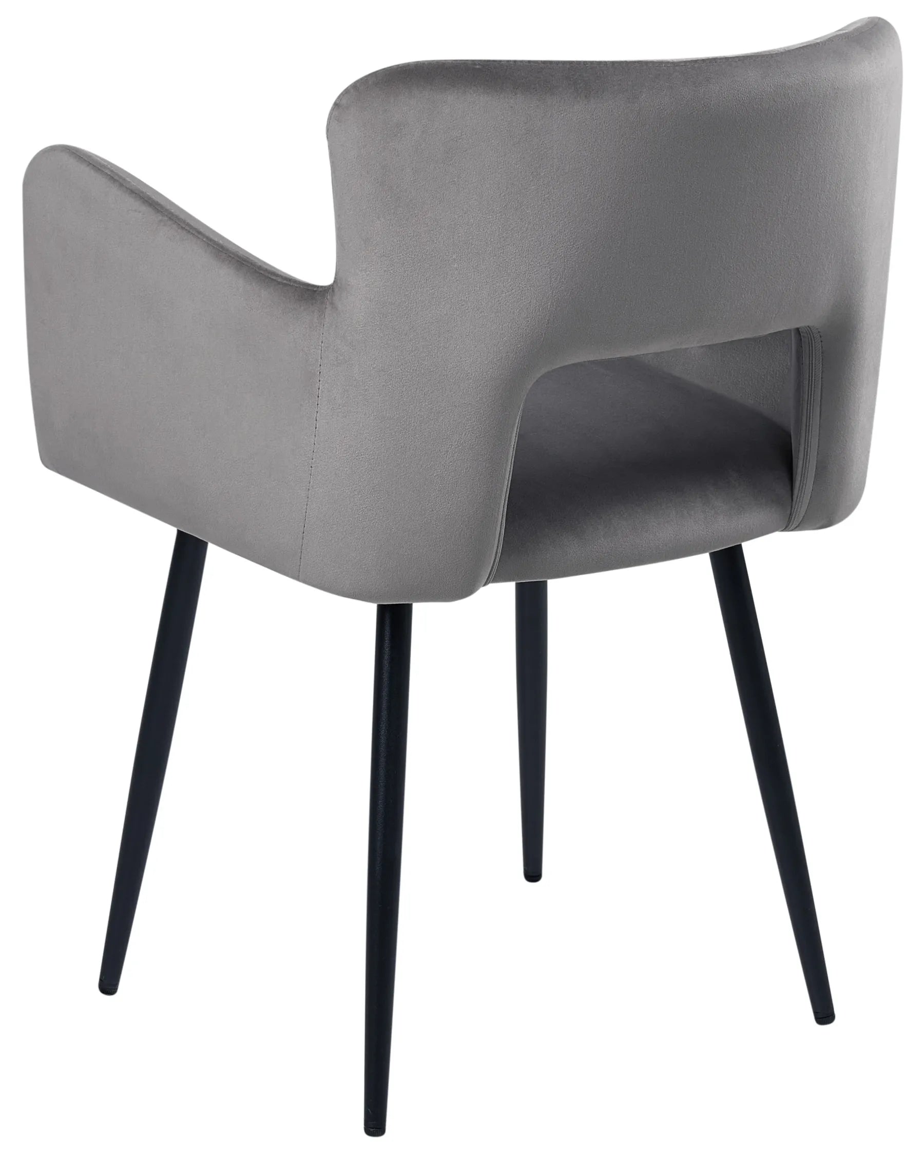 Set of 2 Dining Chairs SANILAC Velvet Grey