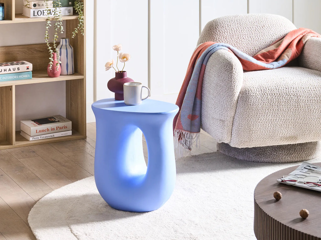 Side Table IDRO 42 cm 28 cm Blue