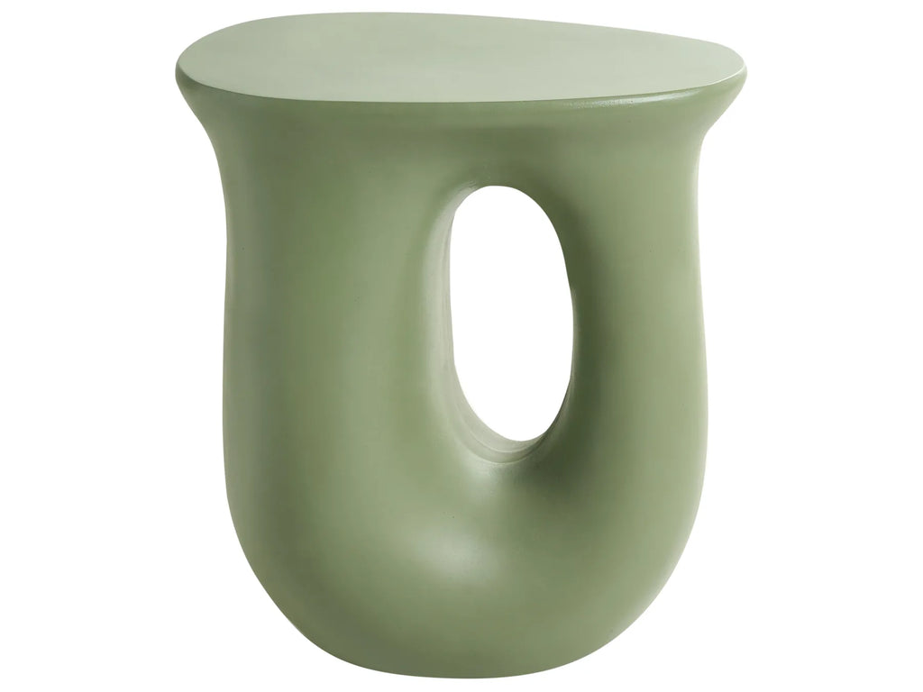 Side Table ZAVENO 42 cm 28 cm Light Green — front product view