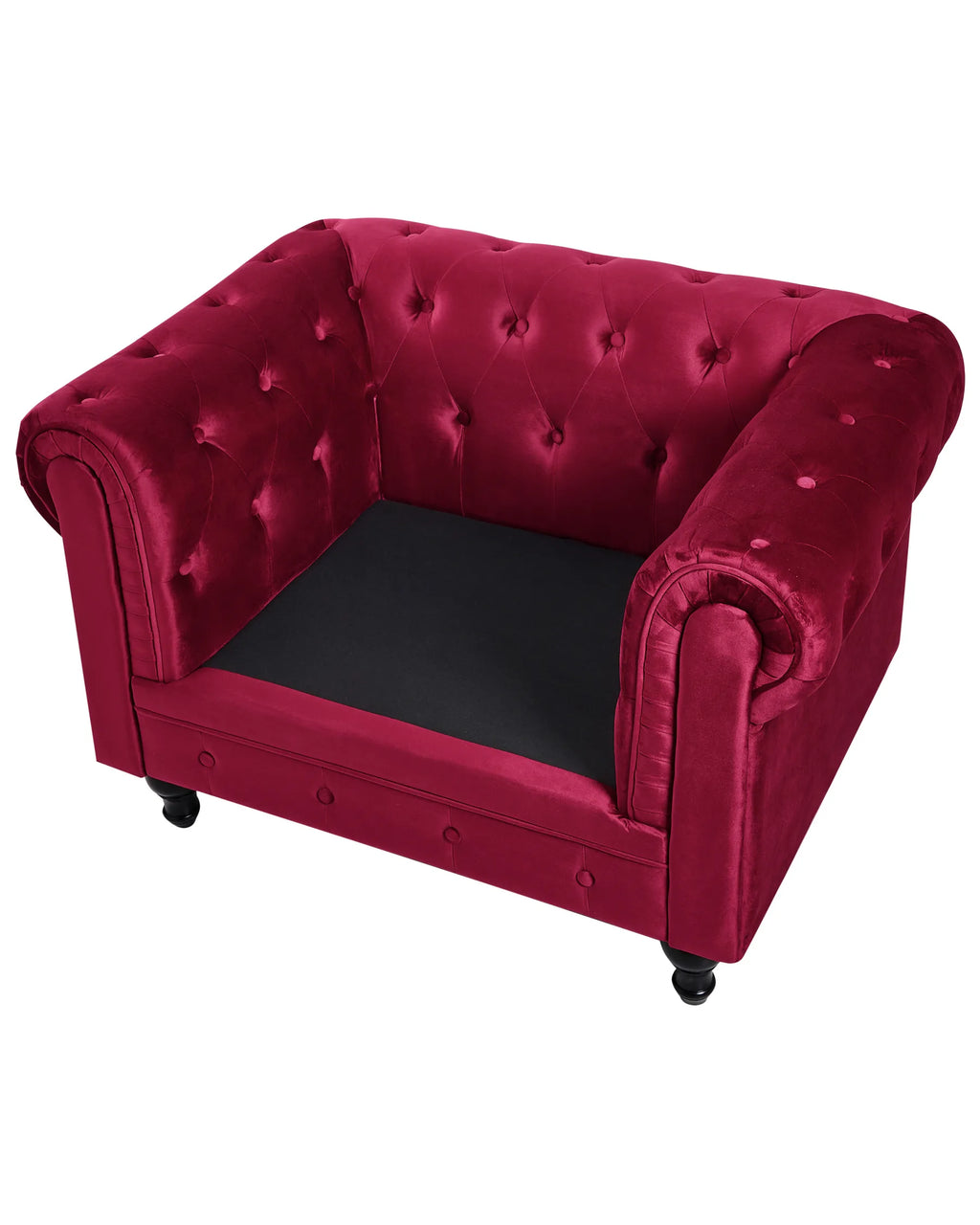 Armchair CHESTERFIELD Velvet Burgundy