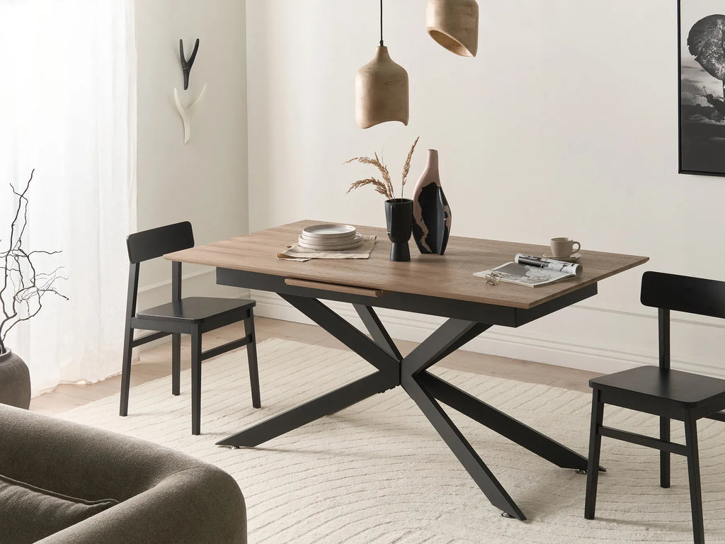 Dining Table FINLEY Light Brown 160/200 cm 90 cm