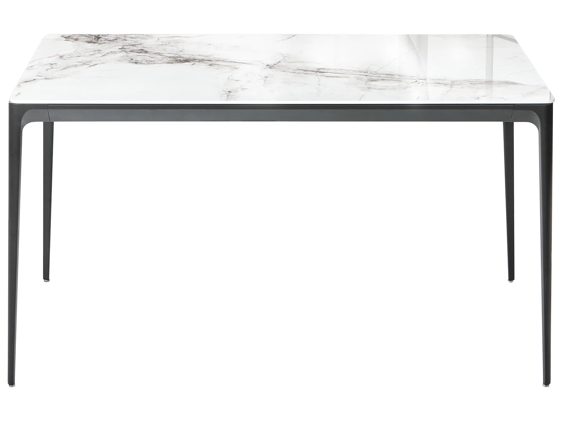 Dining Table JOLLEIN White Marble 140 cm 80 cm Glass
