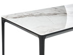 Dining Table JOLLEIN White Marble 140 cm 80 cm Glass