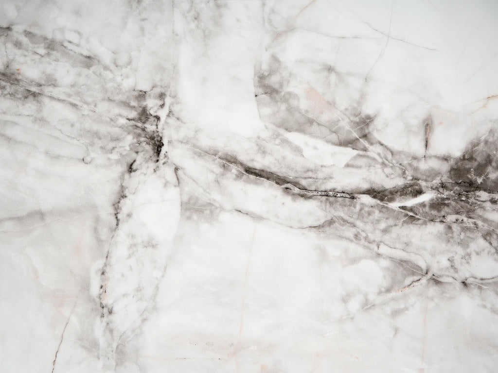 Dining Table JOLLEIN White Marble 140 cm 80 cm Glass