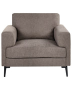Armchair AMINA Fabric Brown — angled product view