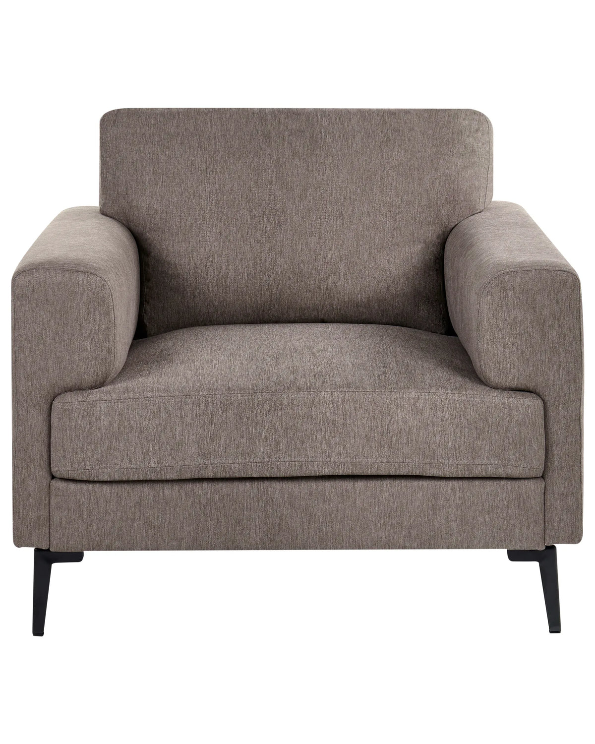 Armchair AMINA Fabric Brown — angled product view