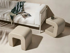 Set of 2 Side Tables MOZIA Olive Green Beige