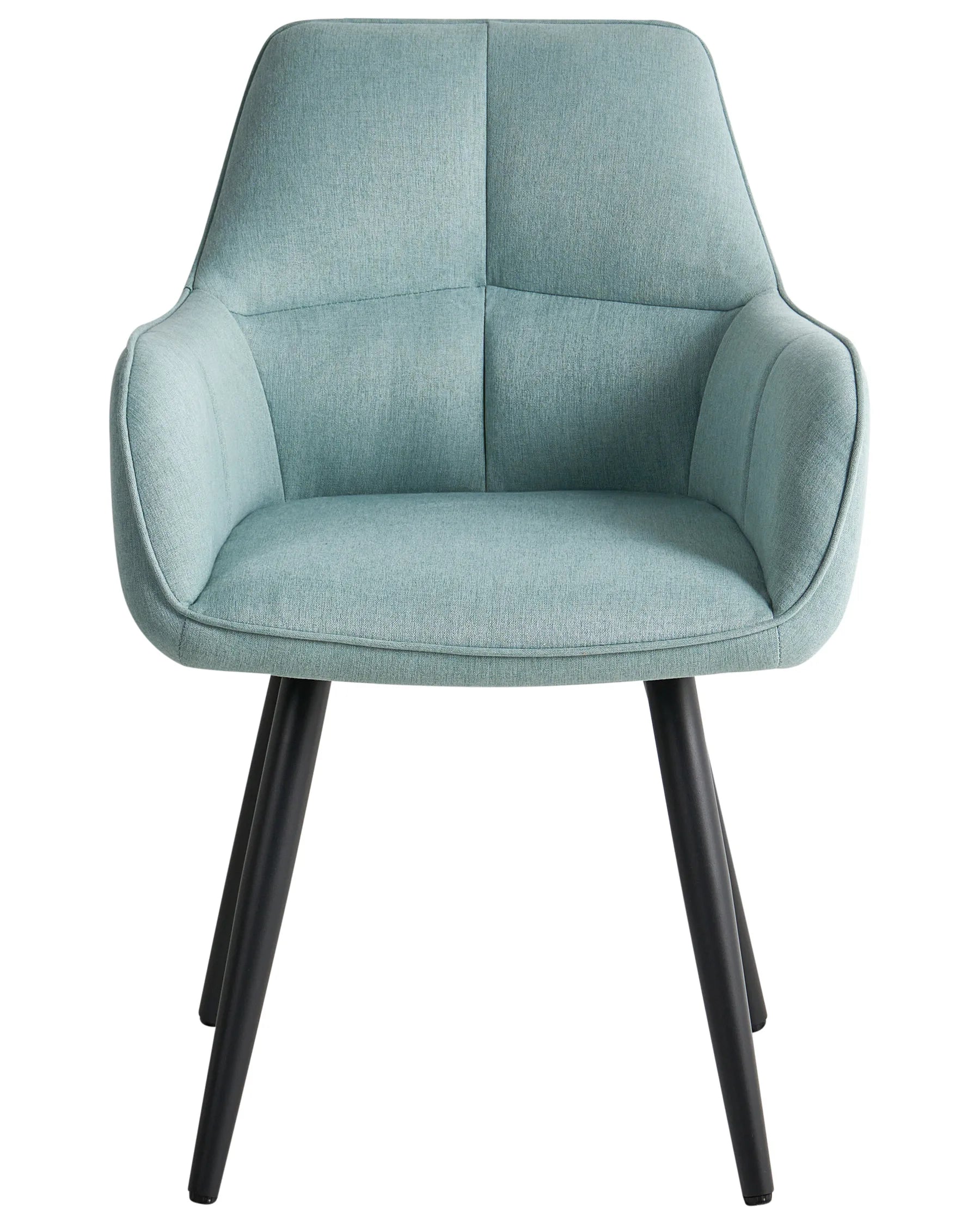 Set of 2 Dining Chairs TIRANO Faux Linen Light Blue