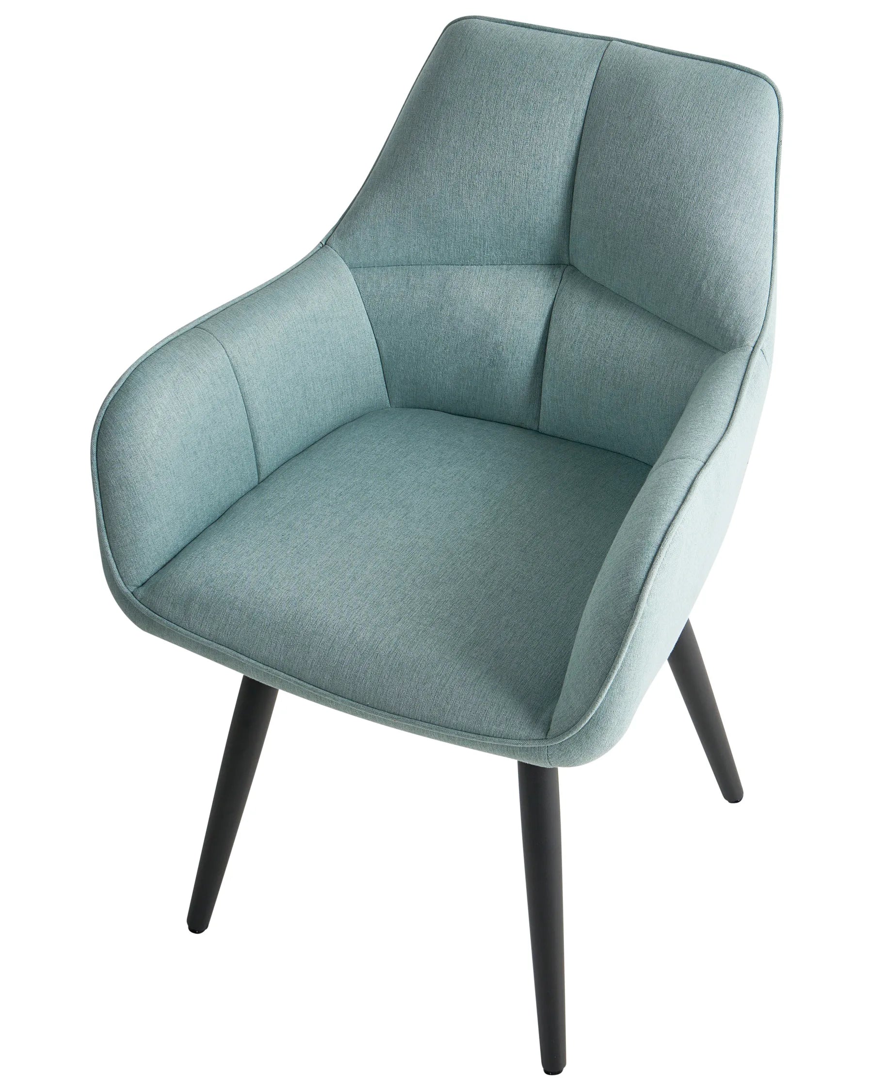Set of 2 Dining Chairs TIRANO Faux Linen Light Blue