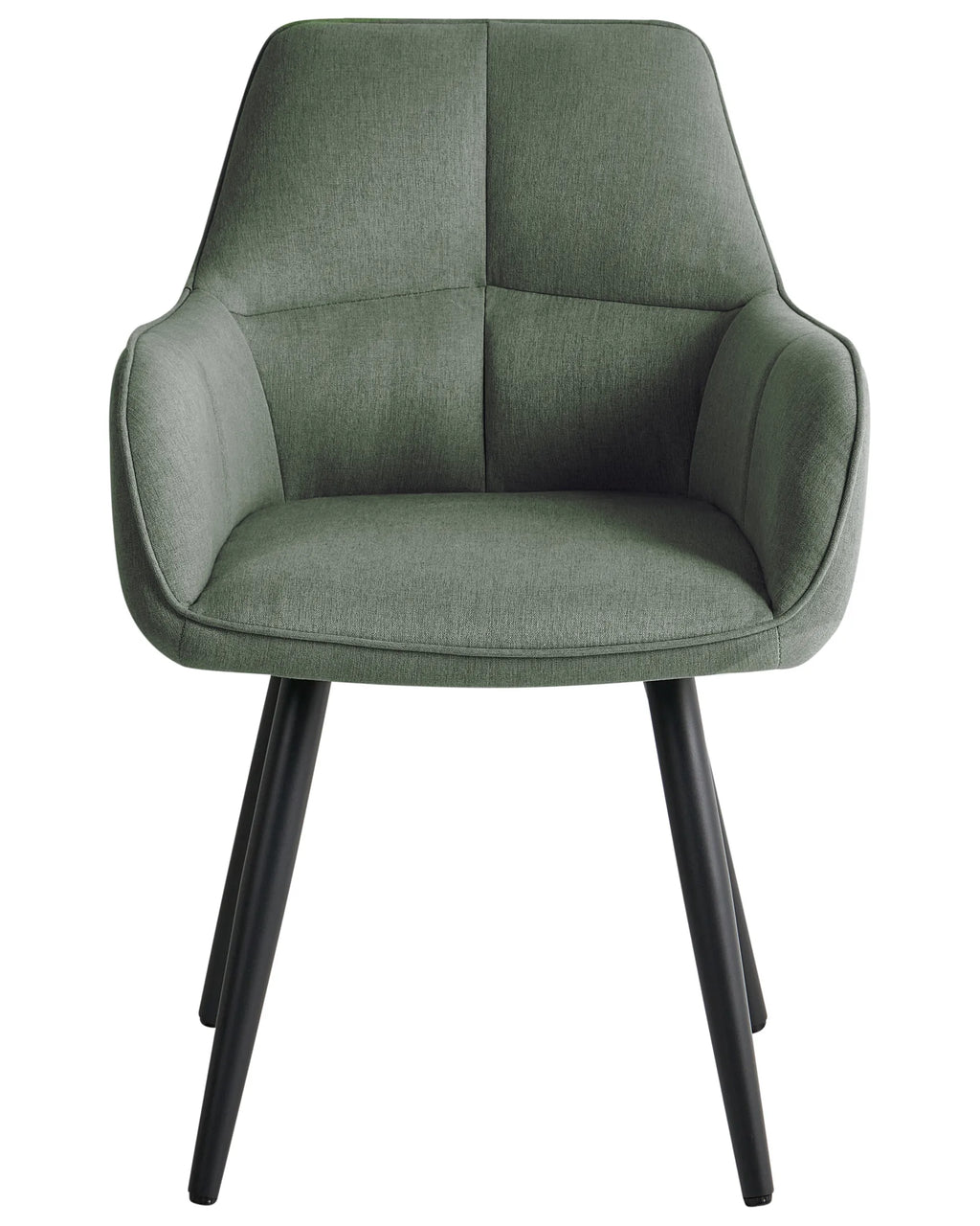 Set of 2 Dining Chairs TIRANO Faux Linen Green