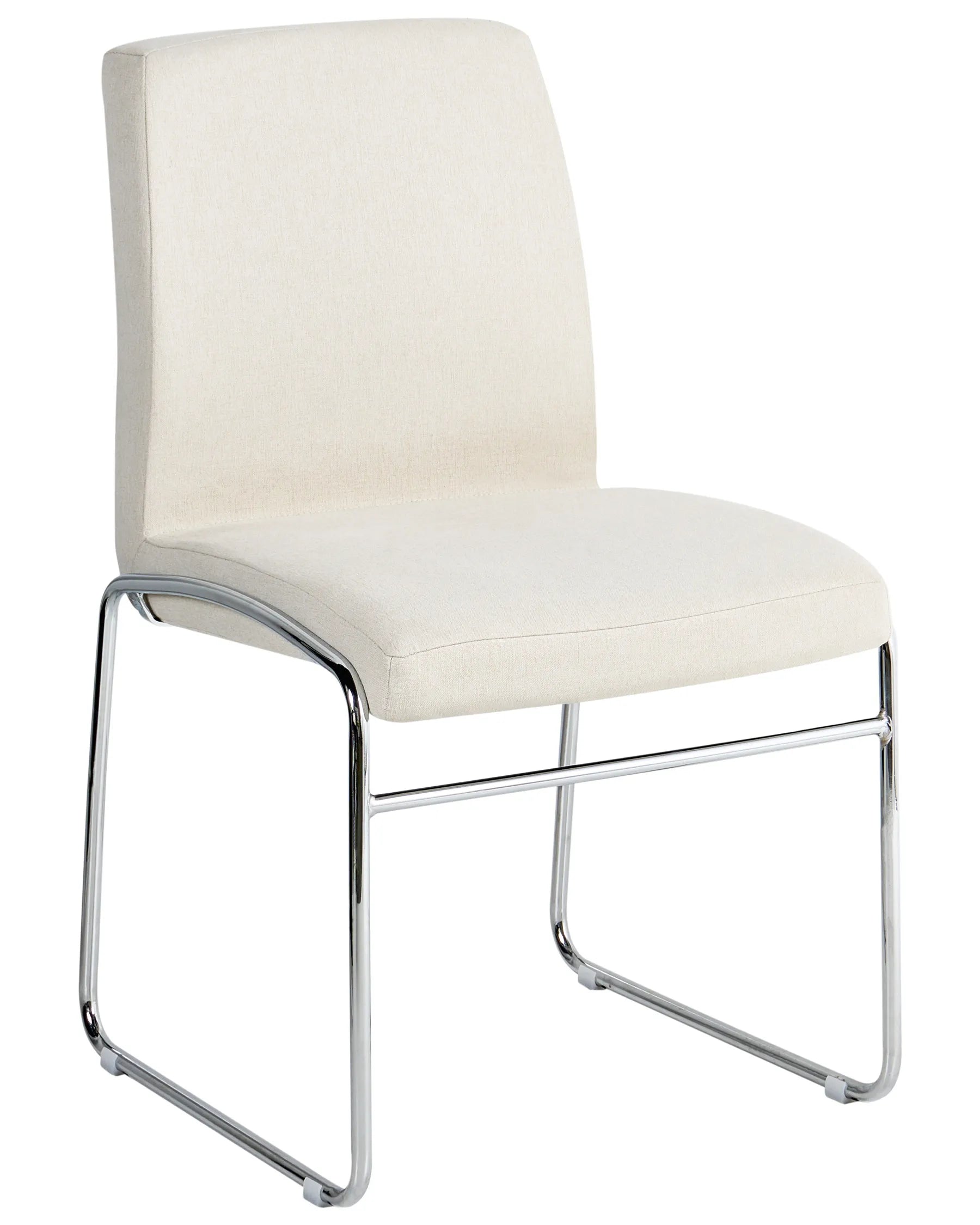Set of 2 Dining Chairs LECCO Fabric Light Beige