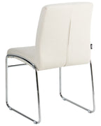 Set of 2 Dining Chairs LECCO Fabric Light Beige