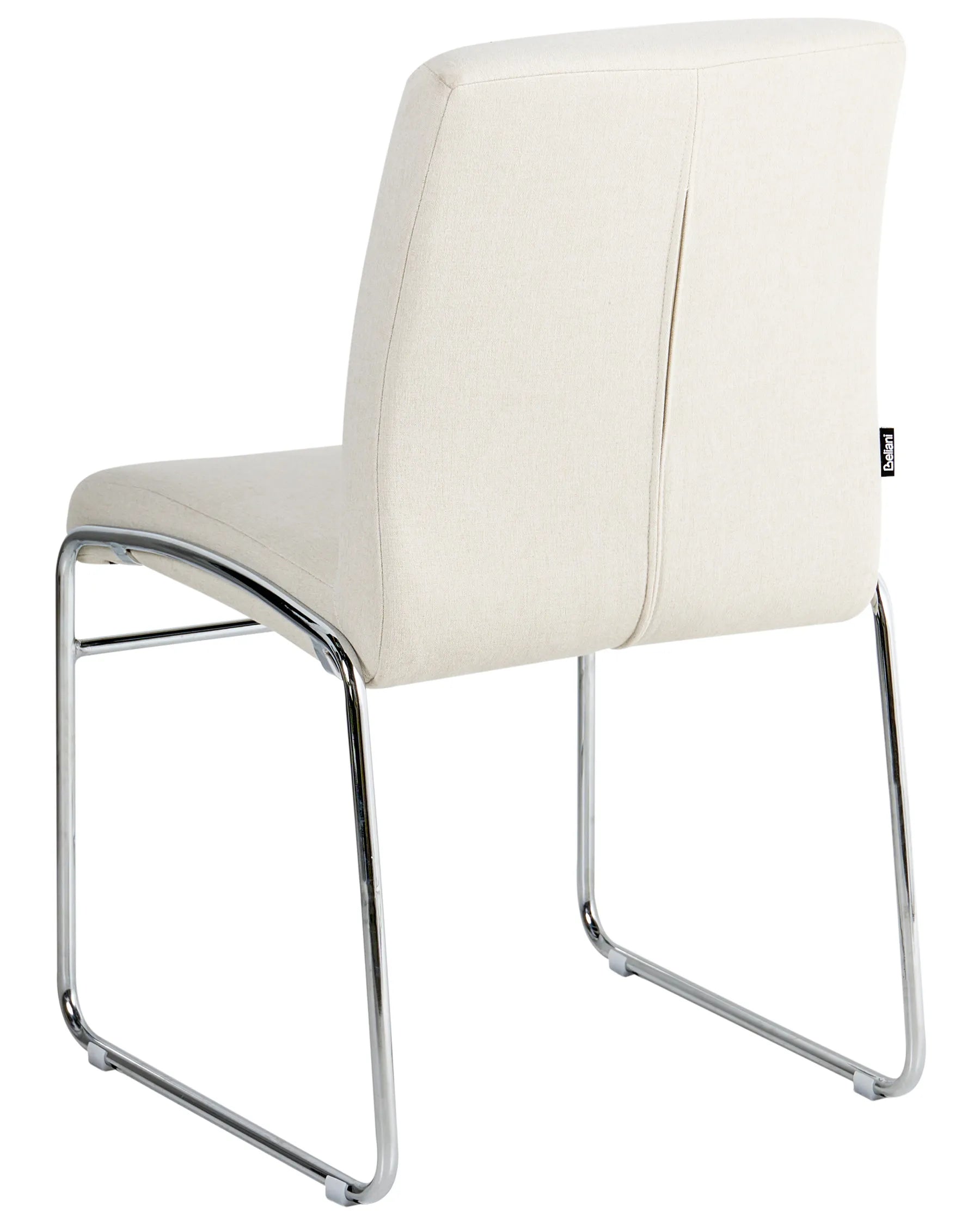 Set of 2 Dining Chairs LECCO Fabric Light Beige