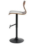 Set of 2 Bar Chairs PETERSBURG Faux Leather White/ Black