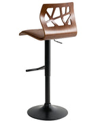 Set of 2 Bar Chairs PETERSBURG Faux Leather Brown/ Black