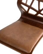 Set of 2 Bar Chairs PETERSBURG Faux Leather Brown/ Black