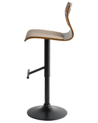 Set of 2 Bar Chairs PETERSBURG Faux Leather Beige/ Black