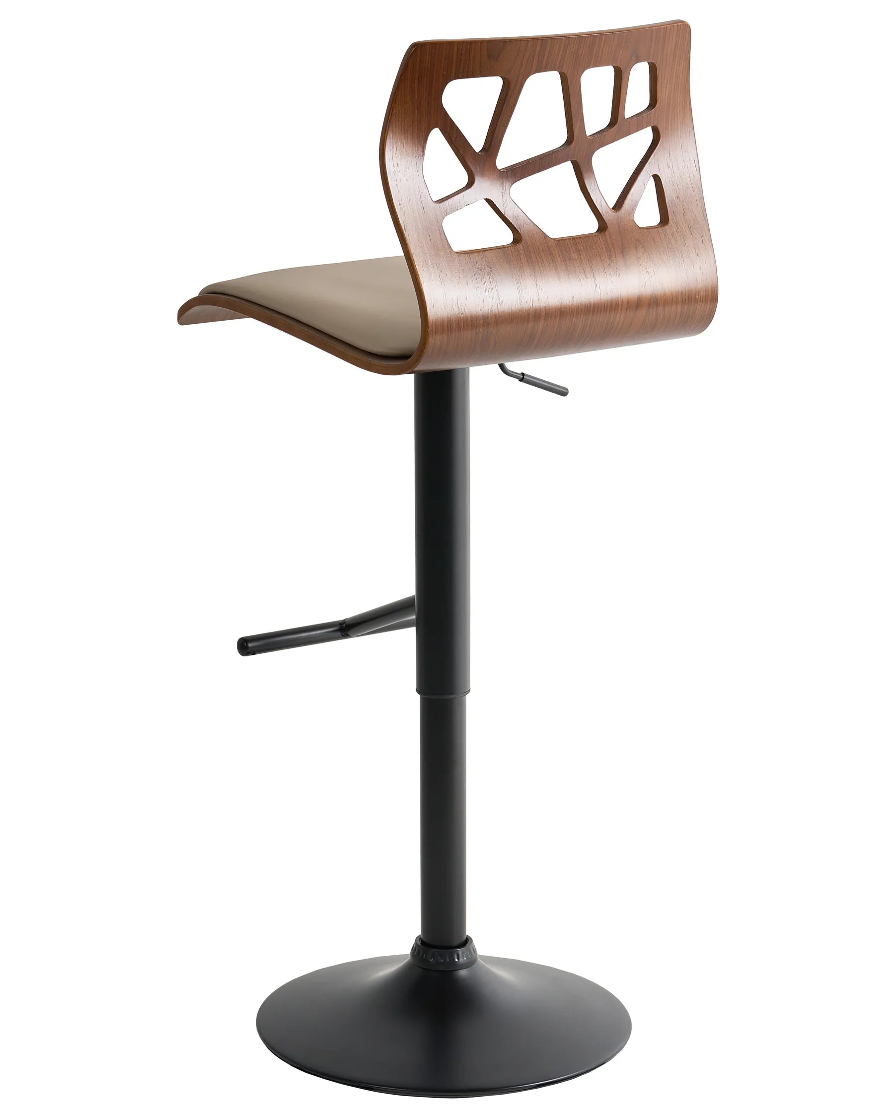 Set of 2 Bar Chairs PETERSBURG Faux Leather Beige/ Black
