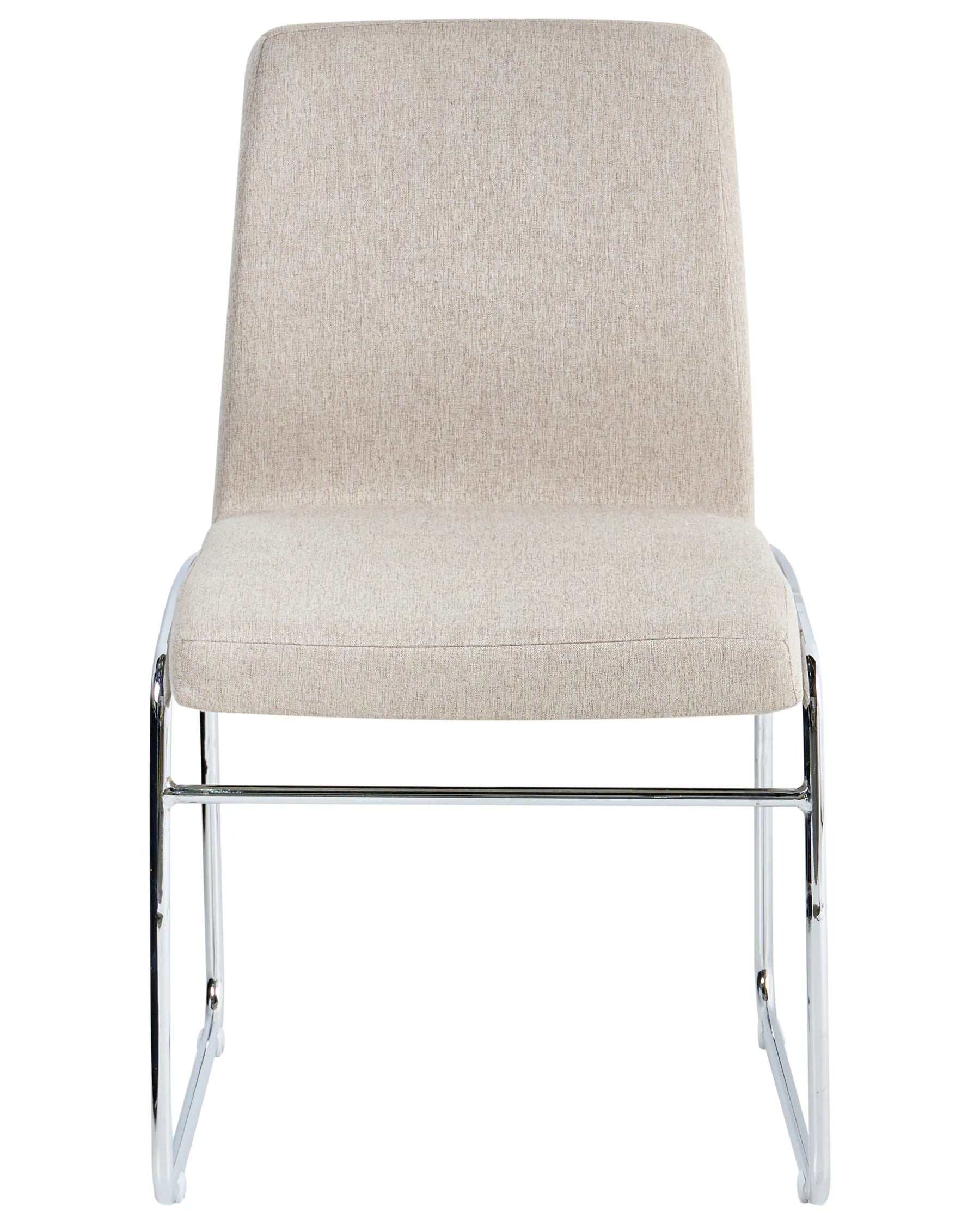 Set of 2 Dining Chairs LECCO Fabric Beige