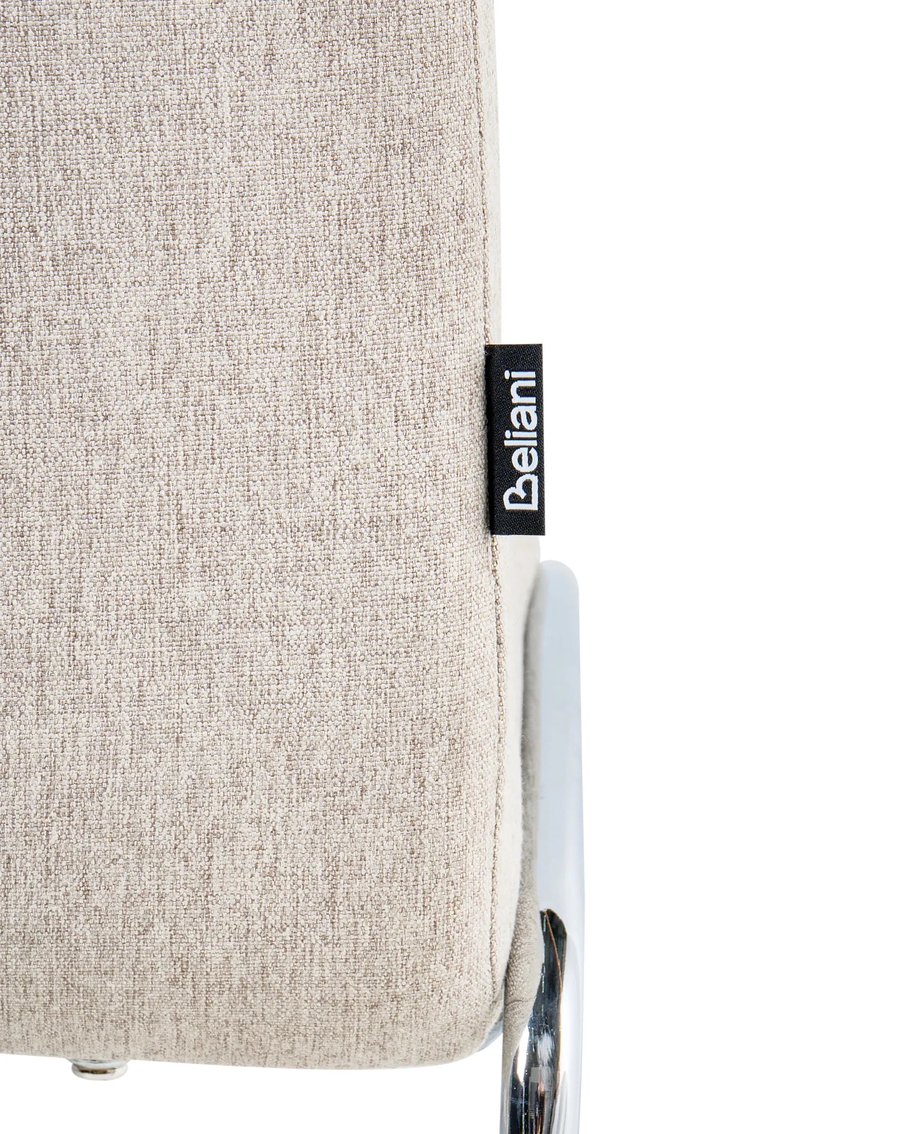 Set of 2 Dining Chairs LECCO Fabric Beige