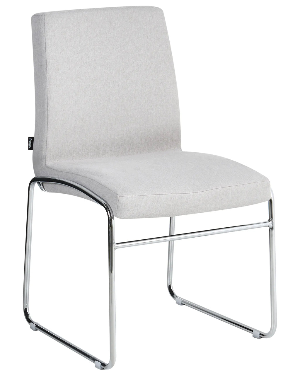 Set of 2 Dining Chairs LECCO Fabric Light Grey