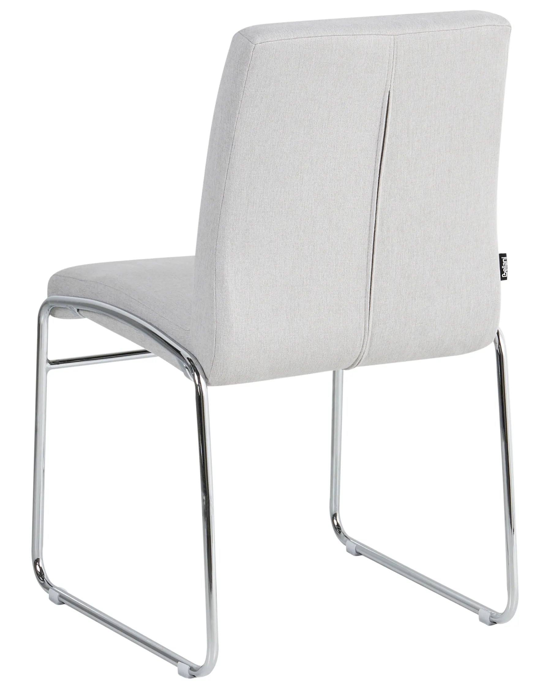 Set of 2 Dining Chairs LECCO Fabric Light Grey