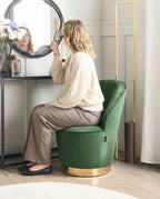 Armchair ALBY Velvet Dark Green