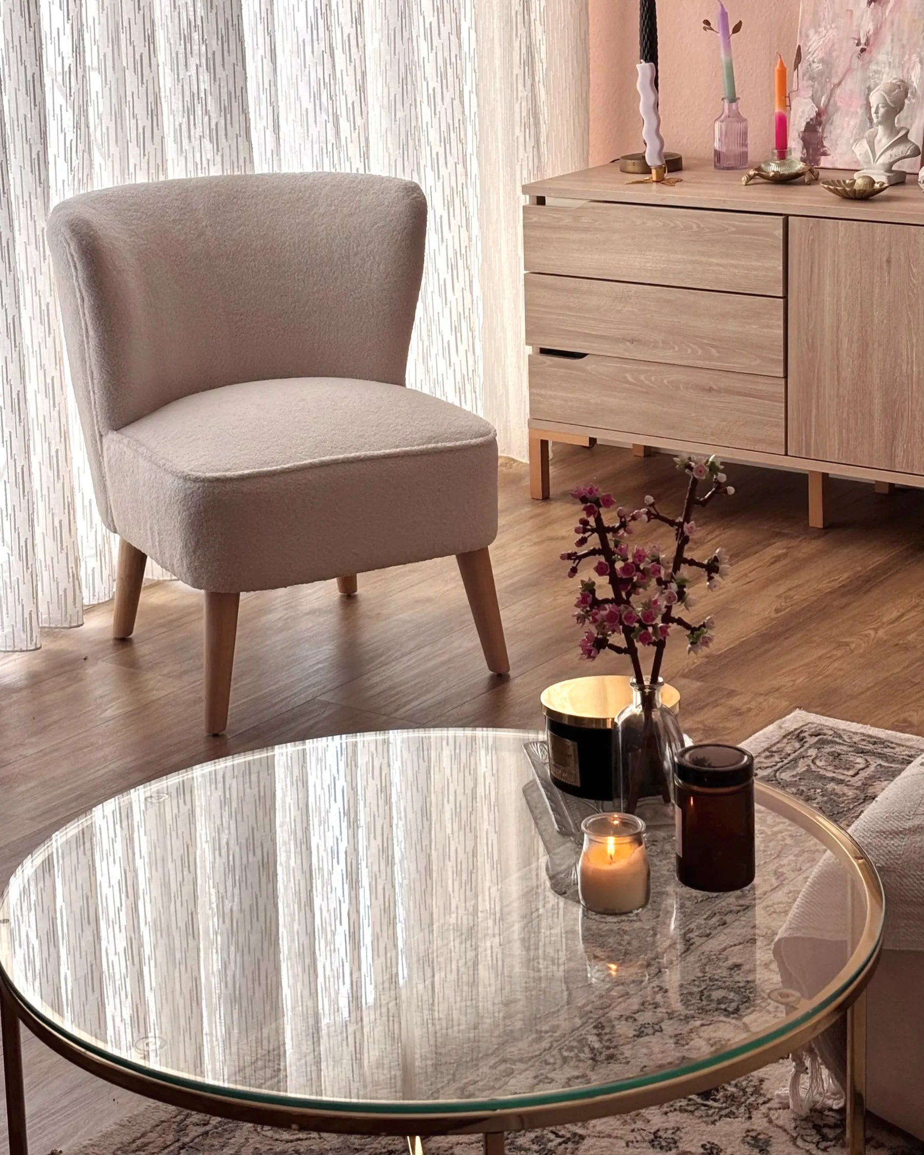 Armchair ALVEN Boucle Off-White