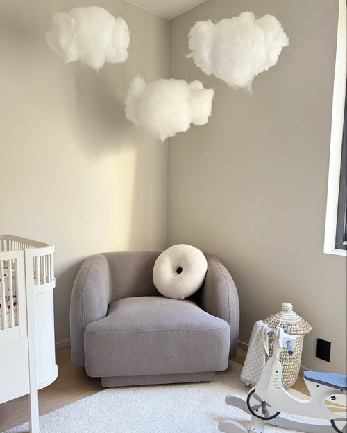 Armchair SKJANES Fabric Light Grey
