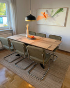 Set of 2 Dining Chairs IRWIN Corduroy Olive Green