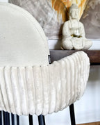 Set of 2 Bar Chairs AMITY Fabric Light Beige