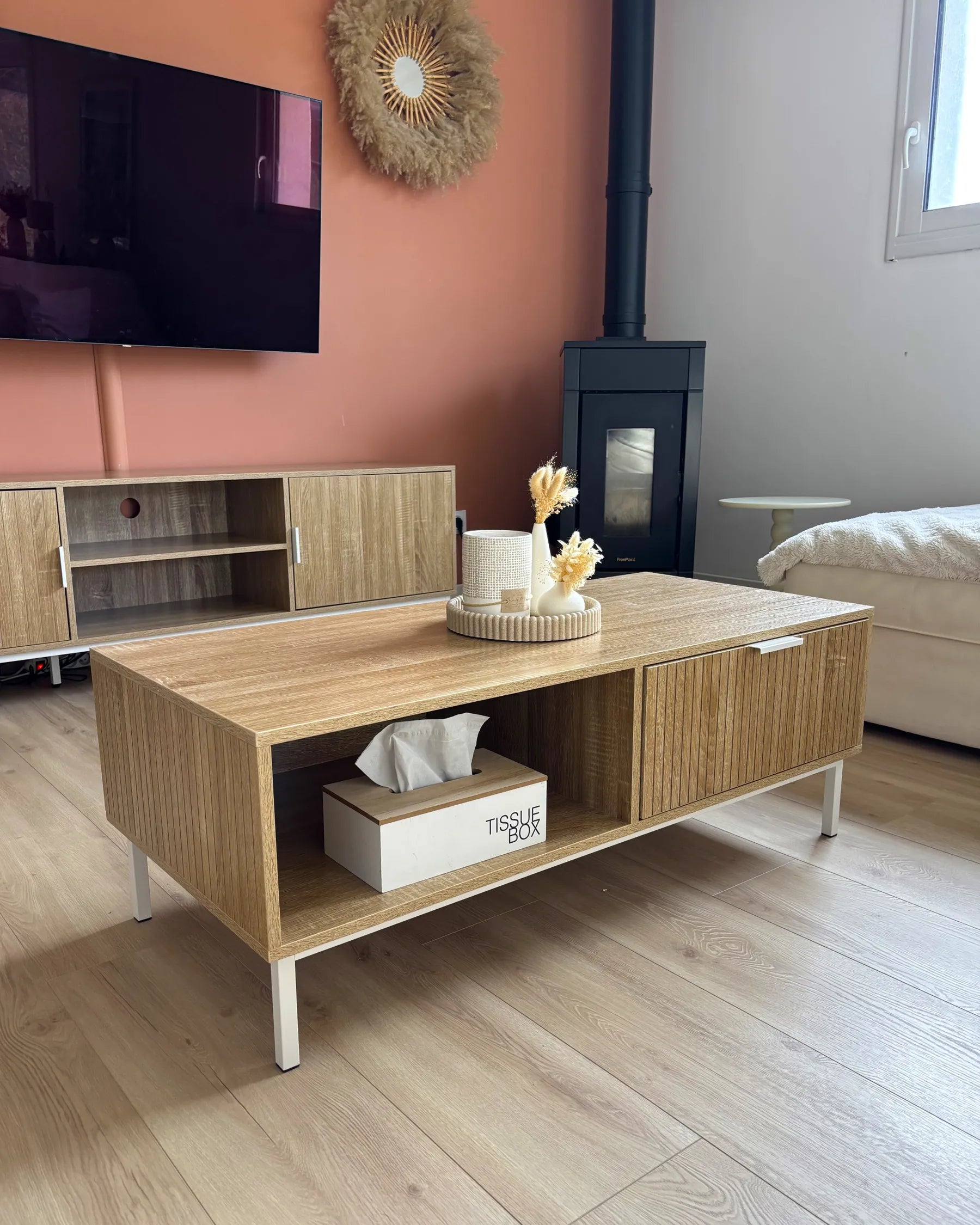 Coffee Table ROYALLA Light Brown