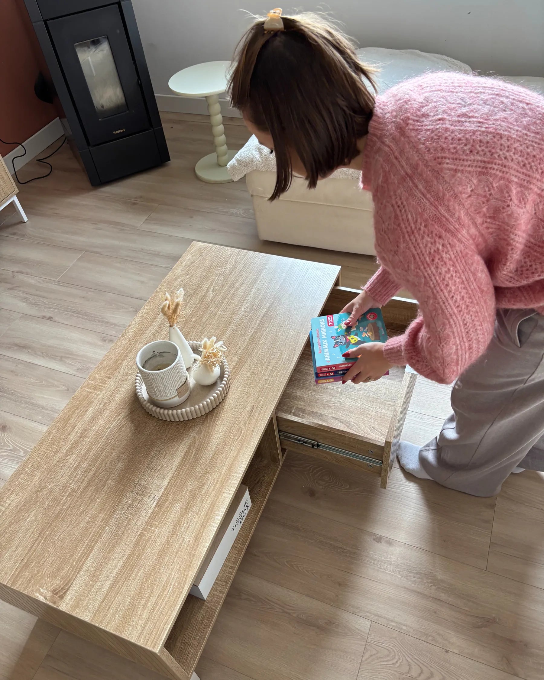 Coffee Table ROYALLA Light Brown