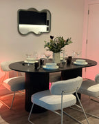Dining Table SHERIDAN Black 180 cm 100 cm