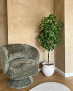 Swivel Armchair LIEKSA Chenille Green