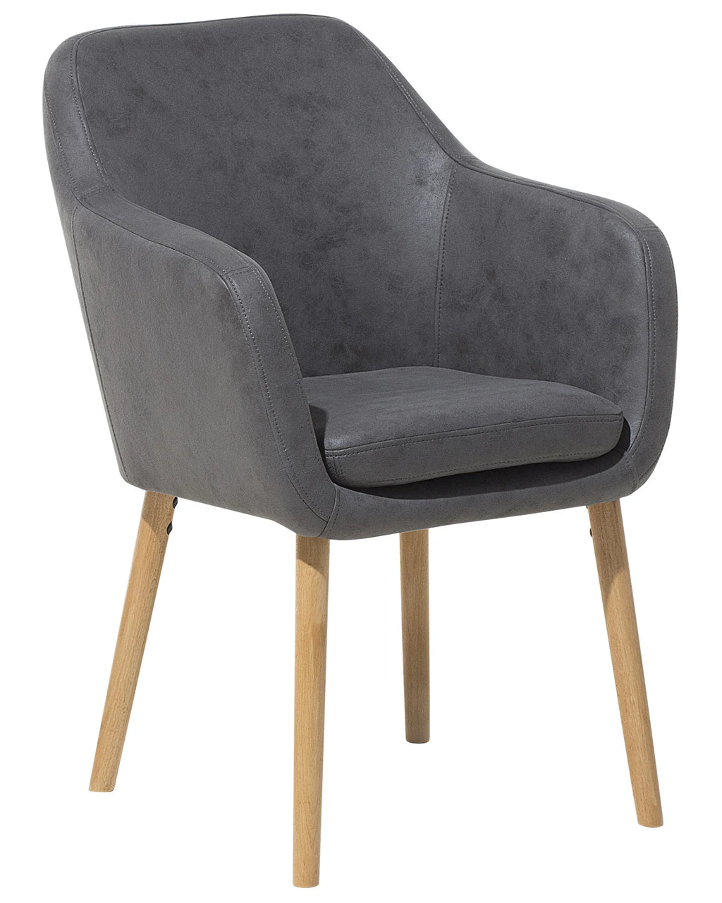 Dining Chair YORKVILLE Faux Leather Grey