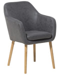 Dining Chair YORKVILLE Faux Leather Grey