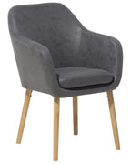 Dining Chair YORKVILLE Faux Leather Grey