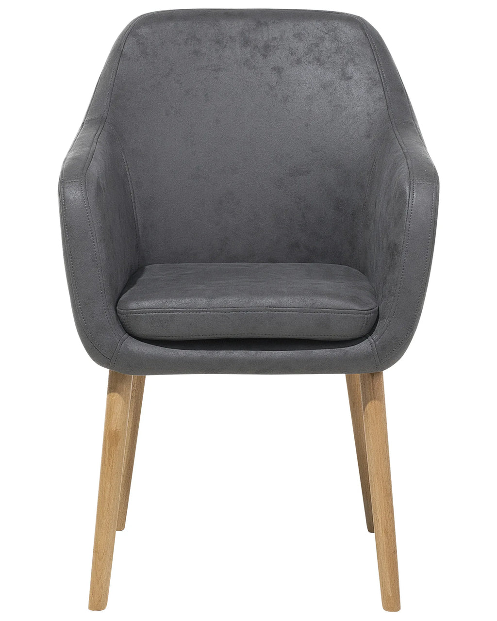 Dining Chair YORKVILLE Faux Leather Grey