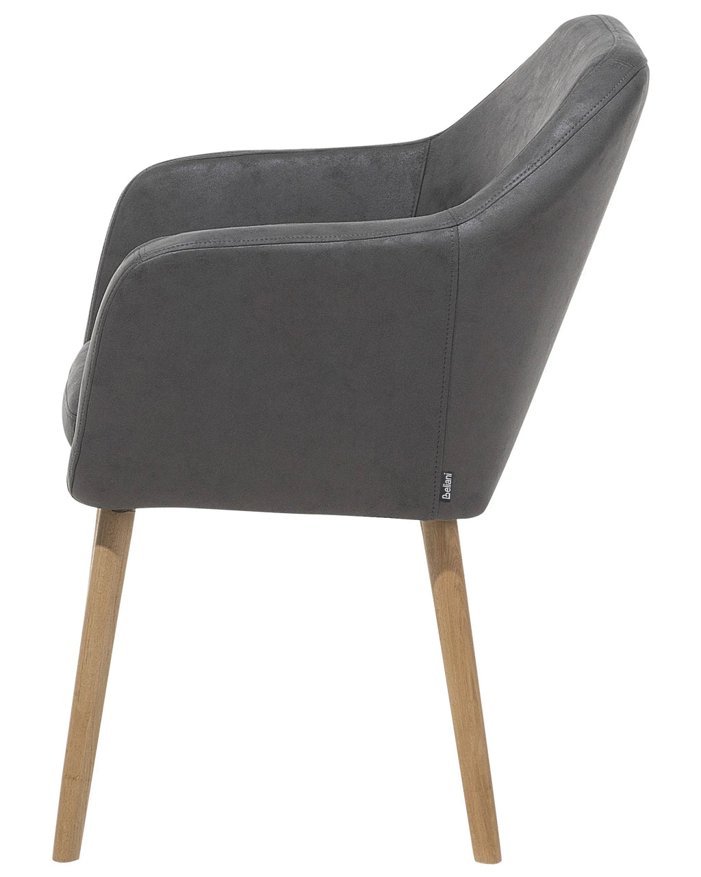 Dining Chair YORKVILLE Faux Leather Grey