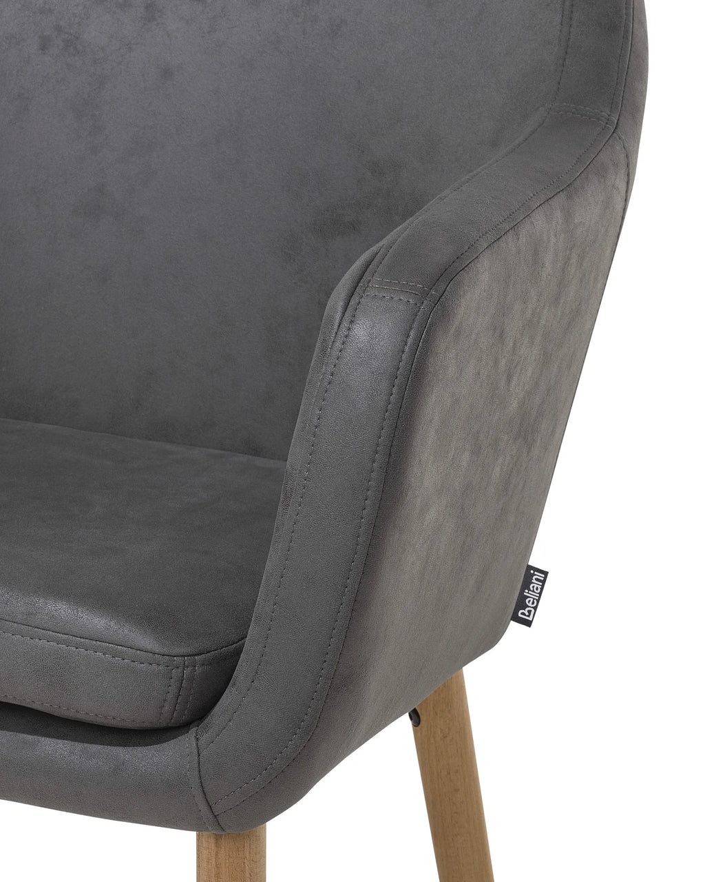 Dining Chair YORKVILLE Faux Leather Grey