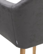 Dining Chair YORKVILLE Faux Leather Grey