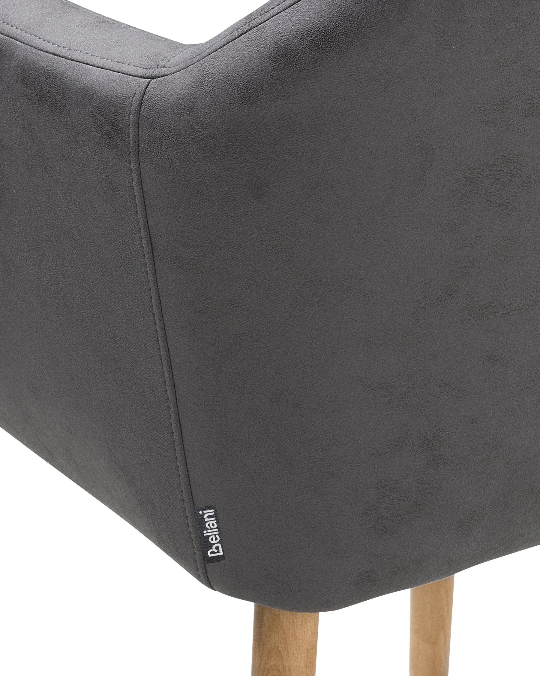 Dining Chair YORKVILLE Faux Leather Grey