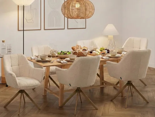 Extending Dining Table BARNES Light Ash Wood 160/200 cm 90 cm